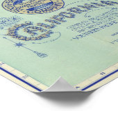 Poster Carte de Californie 4 (Coin)