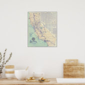 Poster Carte de Californie 4 (Cuisine)
