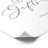 Poster Carte de calligraphie en argent délicat et enseign (Coin)