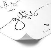 Poster Carte de calligraphie et cadeau Favoriser Mariage  (Coin)