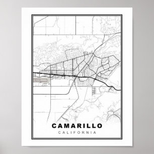 Poster Carte de Camarillo