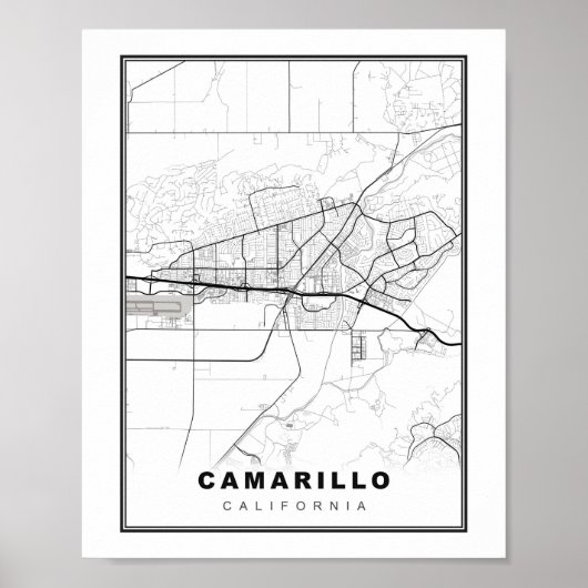 Poster Carte de Camarillo (Devant)
