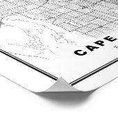 Poster Carte de Cape Coral (Coin)