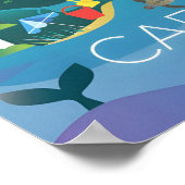 Poster Carte de Cape May imprimée (Coin)