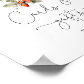 Poster Carte de champignons et signe cadeau de la chute d (Coin)