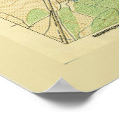 Poster Carte de Changchun, province de Jilin, Chine (1945 (Coin)