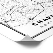 Poster Carte de Chapel Hill (Coin)