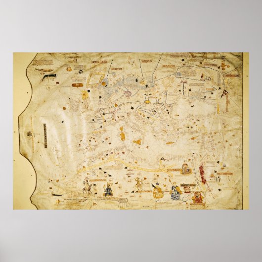 Poster Carte de Charles V, Carte de Mecia (Devant)