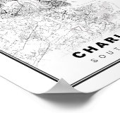 Poster Carte de Charleston (Coin)