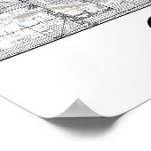 Poster Carte de Chicago (Coin)