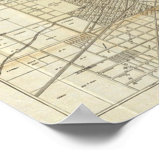 Poster Carte De Chicago (Coin)