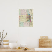 Poster Carte de Chicago (Cuisine)