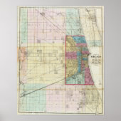 Poster Carte de Chicago (Devant)
