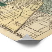 Poster Carte de Chicago City (Coin)