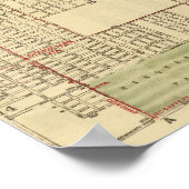 Poster Carte de Chicago par Blanchard (Coin)