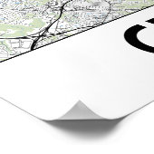 Poster Carte de Cincinnati (Coin)