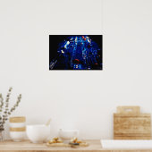 Poster Carte de circuit bleu en perspective (Cuisine)