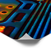 Poster Carte de circuit électronique fermer. arrière - pl (Coin)