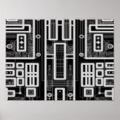 Poster Carte de circuit géométrique (Devant)