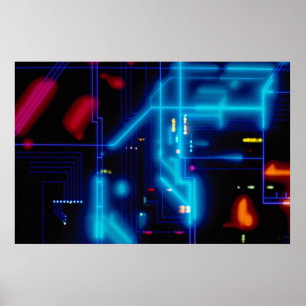Poster Carte de circuit graphique