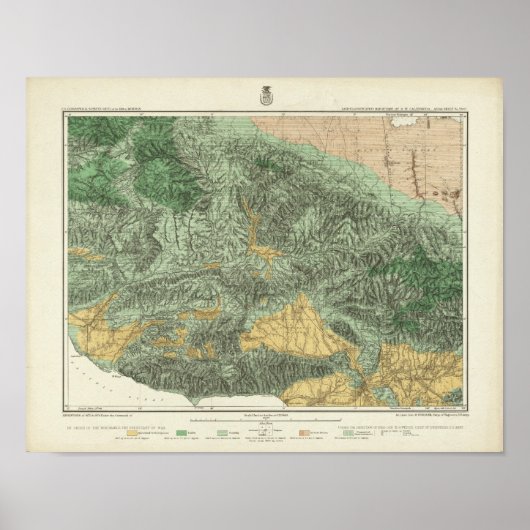 Poster Carte de classification des terres de Californie (Devant)