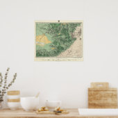 Poster Carte de classification des terres de la Californi (Cuisine)