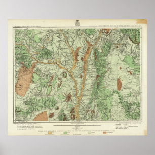 Poster Carte de classification des terres du Nouveau-Mexi