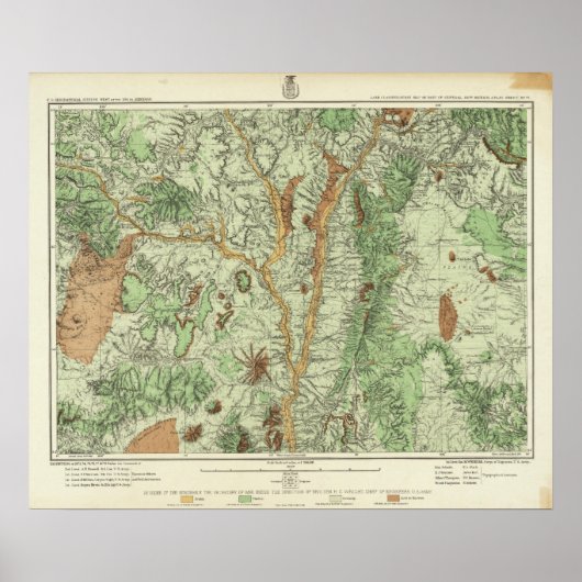 Poster Carte de classification des terres du Nouveau-Mexi (Devant)