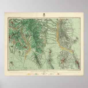 Poster Carte de classification des terres du sud-ouest du