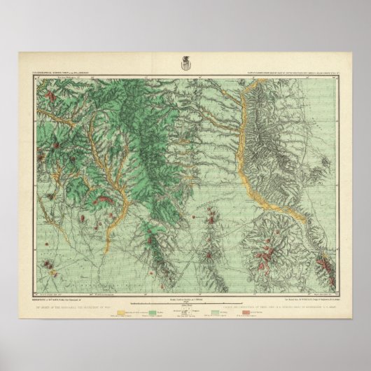 Poster Carte de classification des terres du sud-ouest du (Devant)