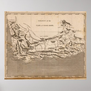 Poster Carte de colonie de cap par Arrowsmith