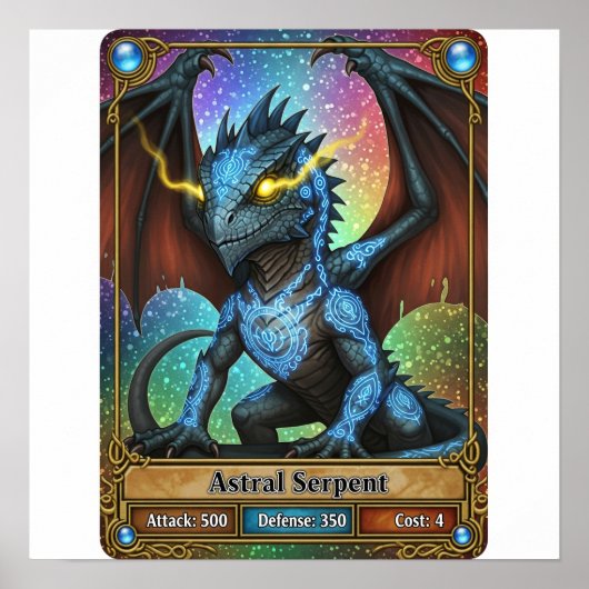 Poster Carte de commerce Astral Serpent (Devant)
