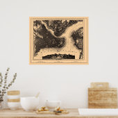 Poster Carte de Constantiople Istanbul, vers 1890 - 1907 (Cuisine)