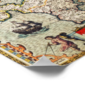 Poster Carte de Cornouailles (Coin)