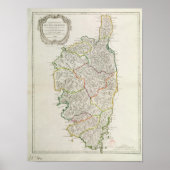 Poster Carte de Corse (Devant)