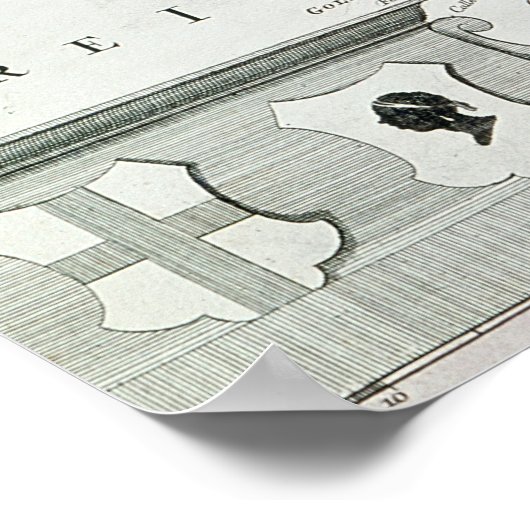 Poster Carte de Corse (Coin)