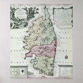 Poster Carte de Corse (Devant)
