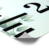 Poster Carte de croissance de l'Eucalyptus de l'aquarelle (Coin)