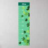 Poster Carte de croissance du thème Saint Patrick vert (Devant)