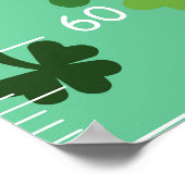 Poster Carte de croissance du thème Saint Patrick vert (Coin)