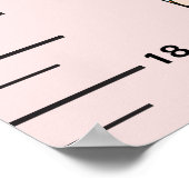 Poster Carte de croissance Pastel Giraffe Cute Ajouter le (Coin)