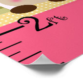 Poster Carte de croissance pour filles Melanie Monkey Gar (Coin)