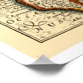 Poster Carte de Cumbria (Westmorland, Cumberland) (Coin)