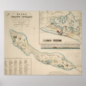 Poster Carte de Curaçao 1836 (Devant)
