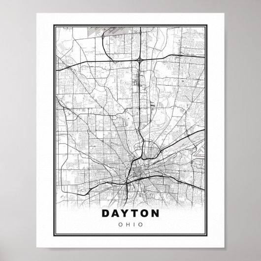 Poster Carte de Dayton (Devant)