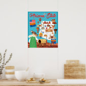 Poster Carte de dessin de l'Arizona (Cuisine)