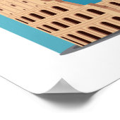 Poster Carte de dessin de l'Italie (Coin)