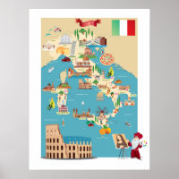 Carte de dessin de l'Italie