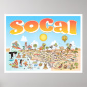 Poster Carte de dessin de SoCal (Devant)