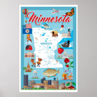 Carte de dessin du Minnesota